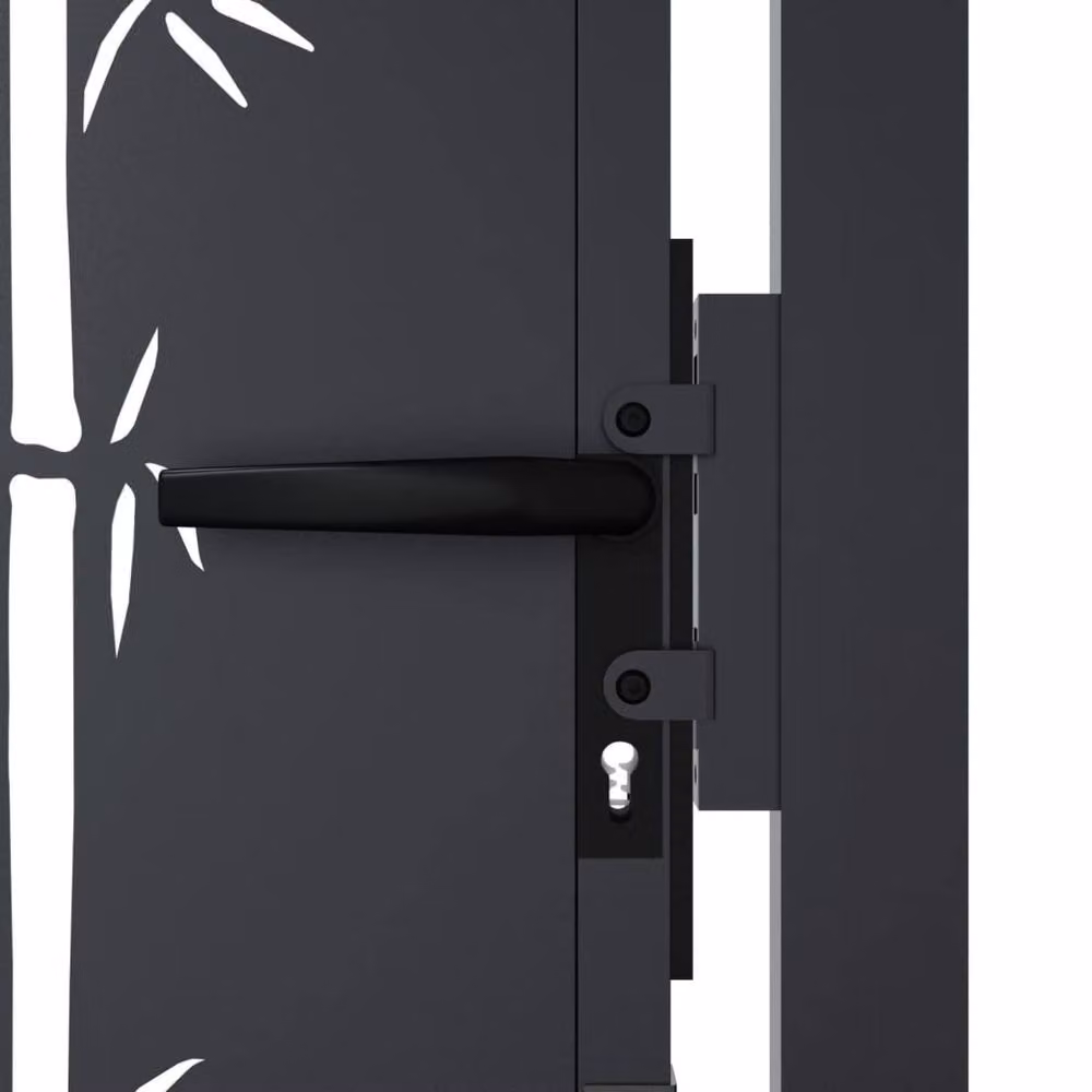 Berkfield Home Steel Garden Gate in Anthracite Grey, W: 105 cm, H: 80 cm – 6