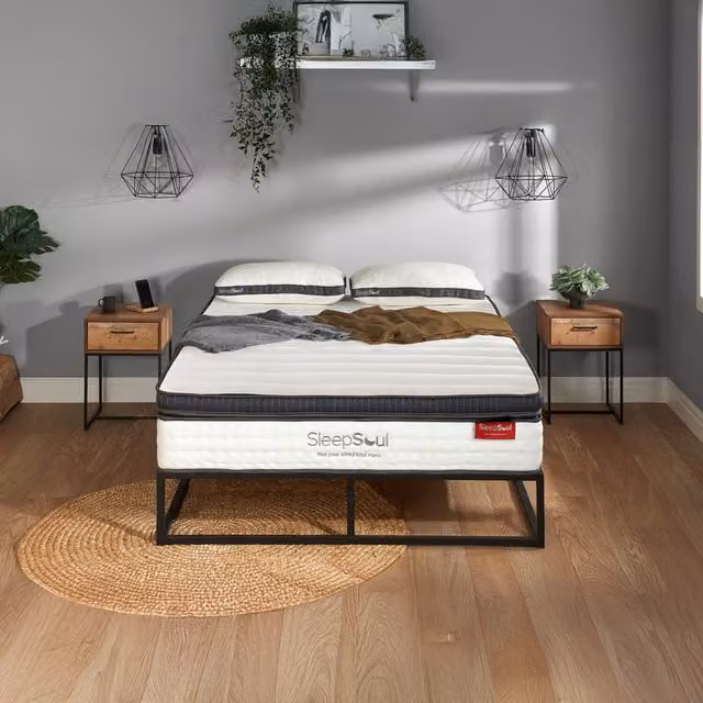 SleepSoul Luna Posturezone 1000 Pocket Ortho Mattress, White, W/D/H: 120 x 200 x 190 cm