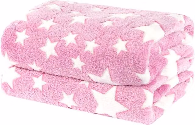 Wicked Gizmos Glow in the Dark Fluffy Fleece Blanket in Pink, W/D/H: 127 x 152 cm – 1