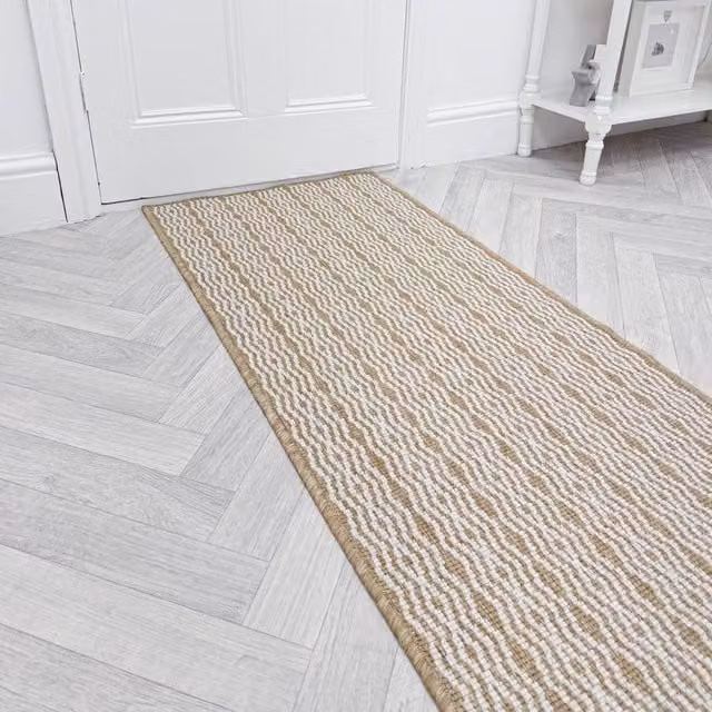 runrug Cable Carpet Runner Rug in Brown, Reversible and Stain Resistant, W: 60 cm, L: 150 cm – 1