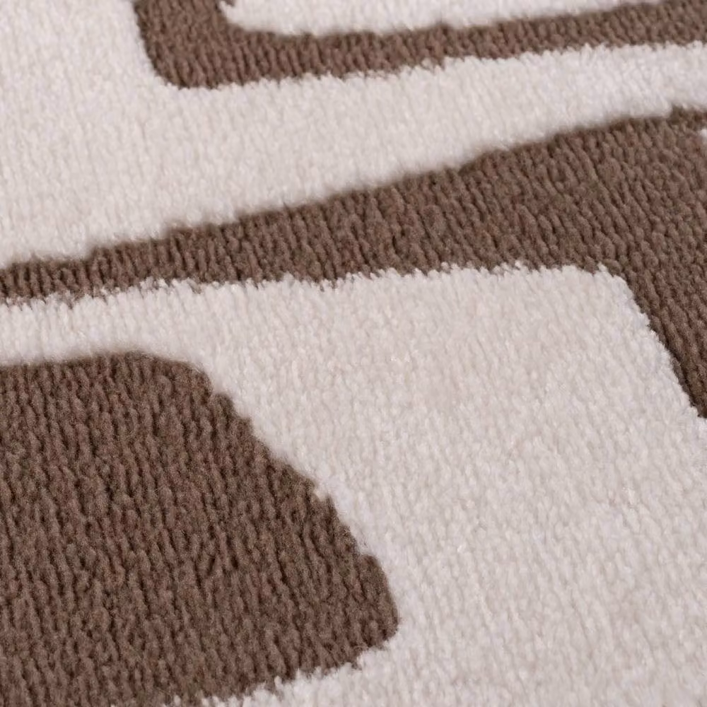 THE RUGS Loft Abstract Soft Pile Area Rug, Taupe, W: 120 cm, L: 170 cm – 4