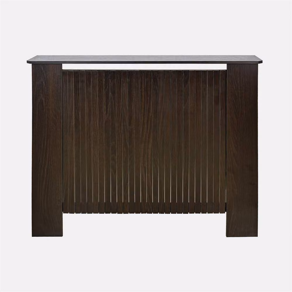 OHS Ribbed Medium Radiator Cover in Dark Brown Matt MDF – 2