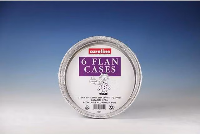 Caroline Silver Foil Flan Cases, 670ml, 6 Pack – 1
