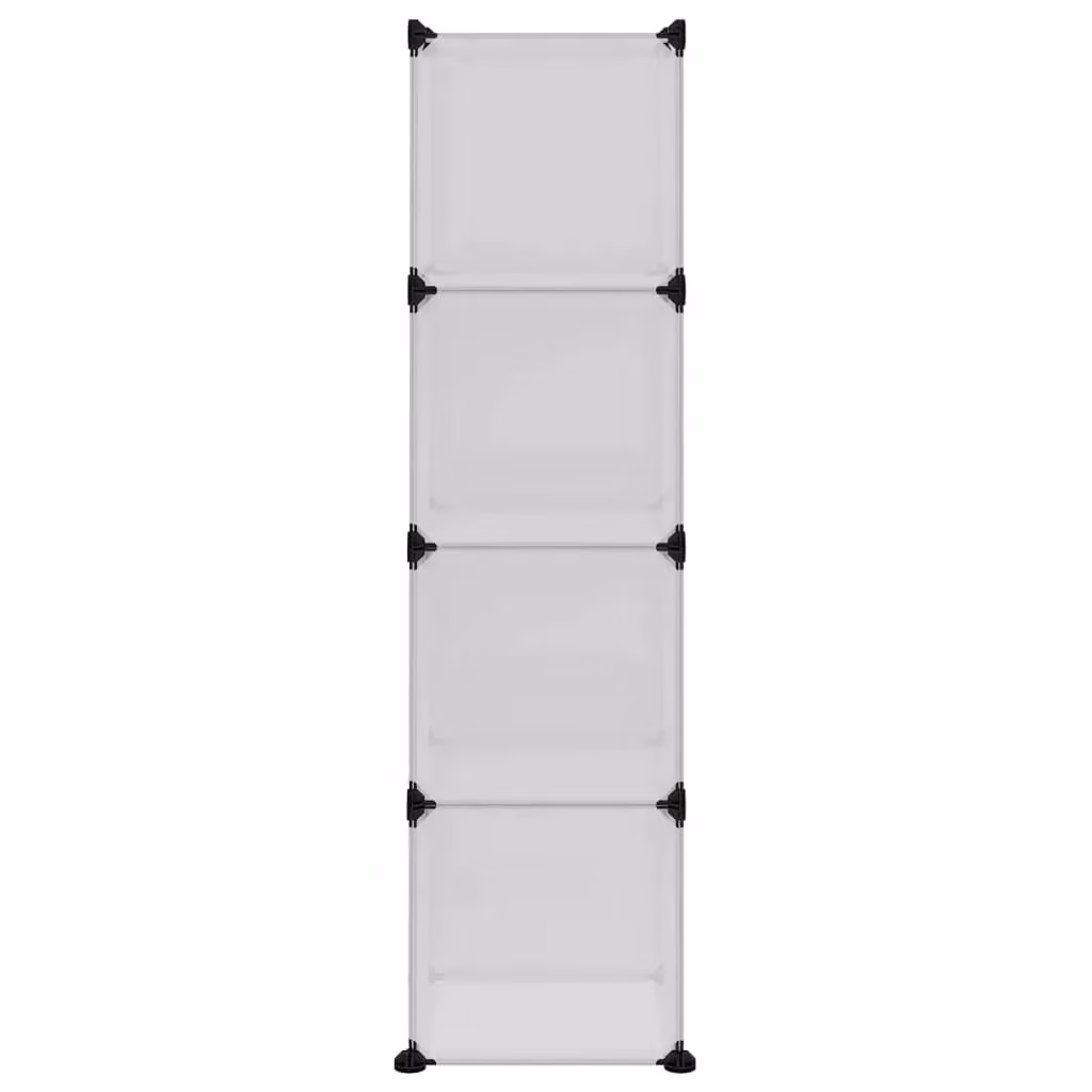 Berkfield Home Storage Cube Organiser with 12 Cubes and Transparent Glass Doors in Clear – 2