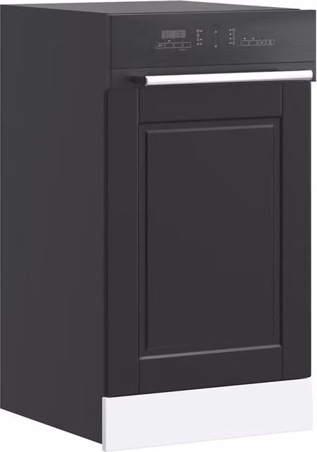 Berkfield Home Porto Black Dishwasher Panel in Engineered Wood, W: 45 cm x H: 67 cm – 1