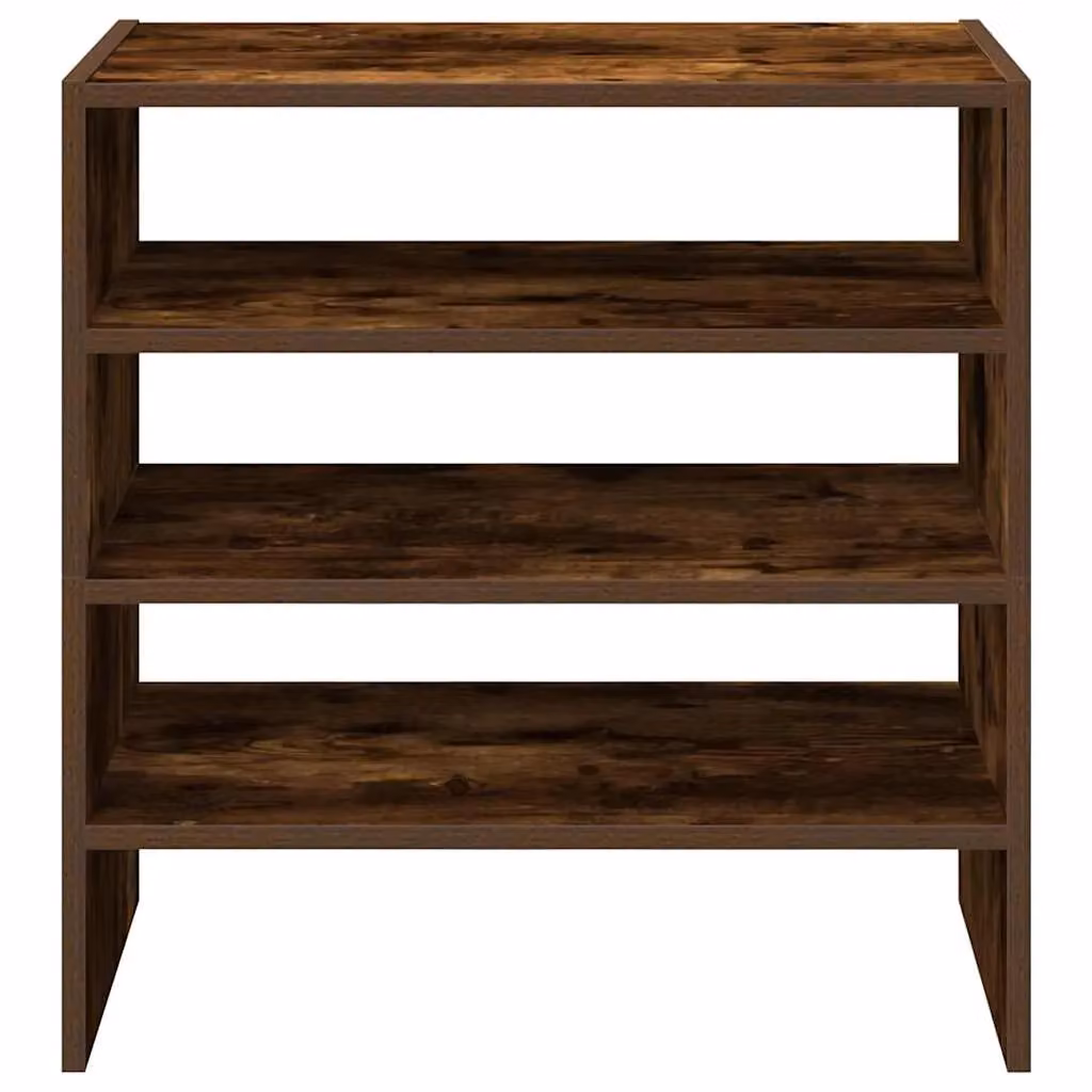 Berkfield Home Stackable Shoe Racks, 2 Piece Set, Smoked Oak Brown, W: 60 cm, D: 30 cm, H: 30.5 cm – 4