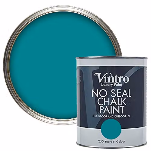 Vintro No Seal Chalk Paint in Teal, 1 Litre