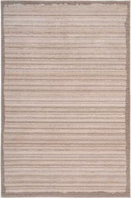 Kukoon Modern Striped Rectangular Area Rug in Beige, W: 160 cm, L: 230 cm