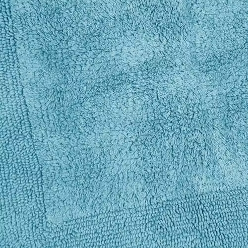 Allure Bath Fashions Heavyweight Reversible Cotton Bath Mat, Turquoise, W: 53 cm, L: 85 cm – 3