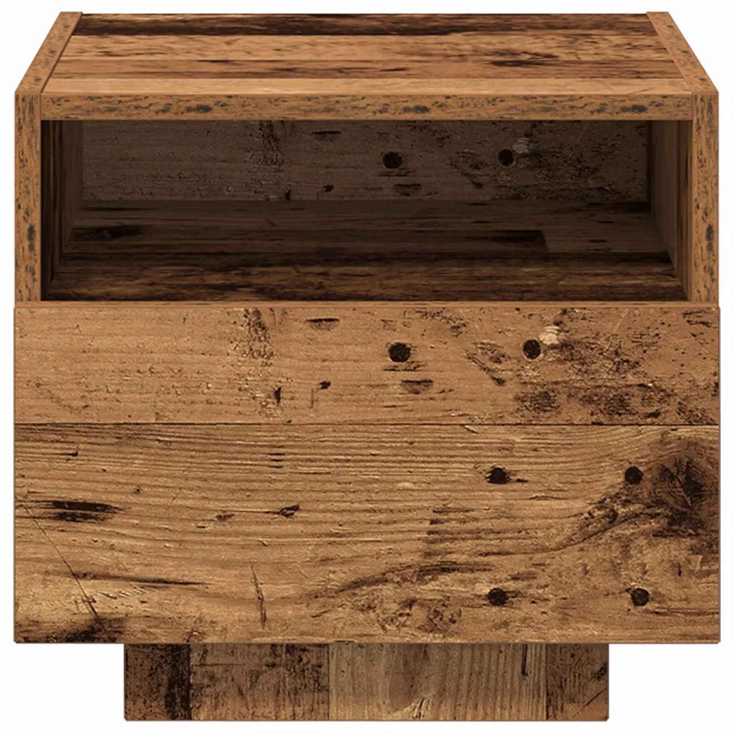 Berkfield Home Set of 2 Rustic Brown Wood Bedside Cabinets with Integrated LED Lights, W: 40 cm, D: 39 cm, H: 37 cm – 5