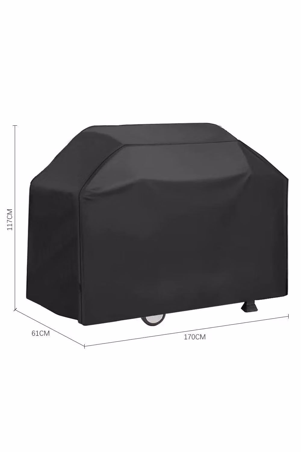 Garden Sanctuary Waterproof Oxford Cloth BBQ Grill Cover, Black, W: 170 cm, D: 61 cm, H: 117 cm – 3