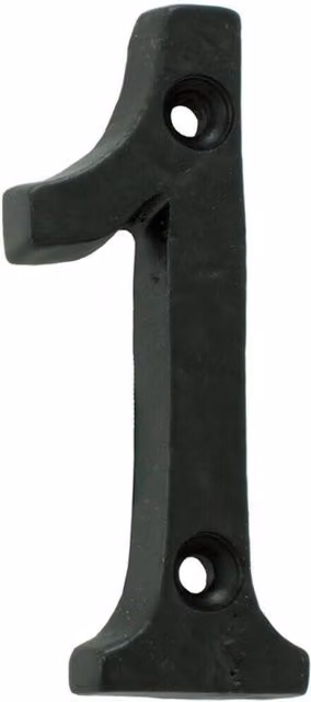 Loops Black Antique Iron Face Numeral Plaque, Height: 78 mm, Depth: 8 mm – 2