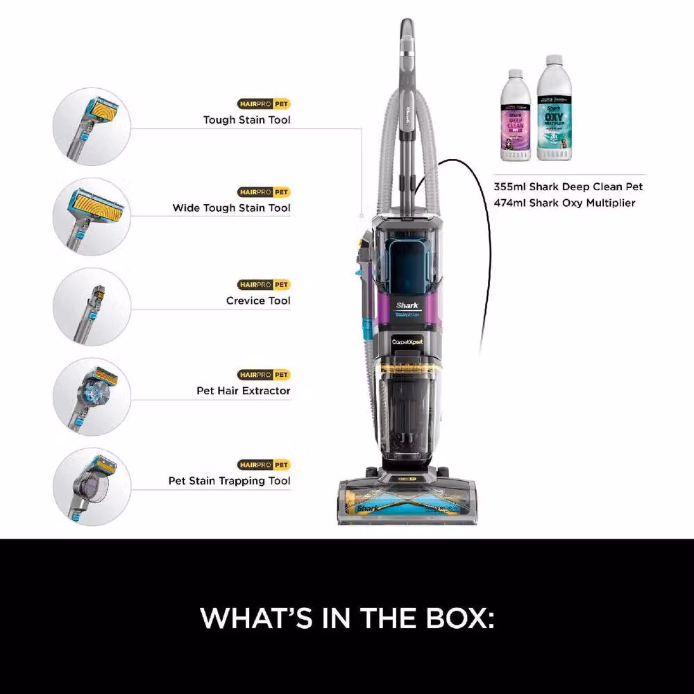 Shark CarpetXpert HairPro Pet Deep Carpet Cleaner with StainStriker EX300UK in Black – 2