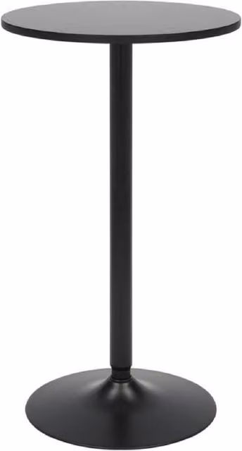 Netfurniture Metropolitan Round Poseur Table in Matt Black Wood – 1