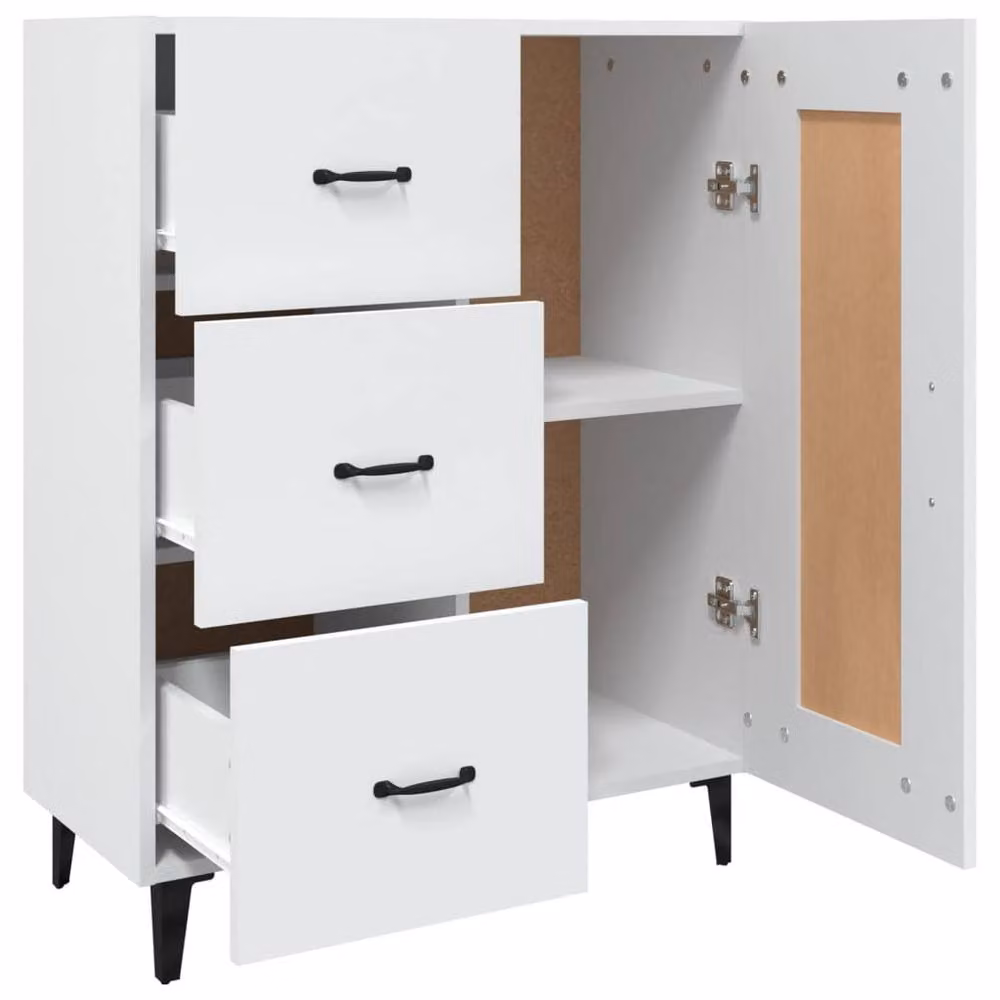 Berkfield Home Modern White Sideboard, W/D/H: 69.5 x 34 x 90 cm – 2