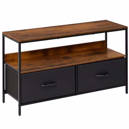 HOMCOM Industrial Metal Cabinet in Brown – 1