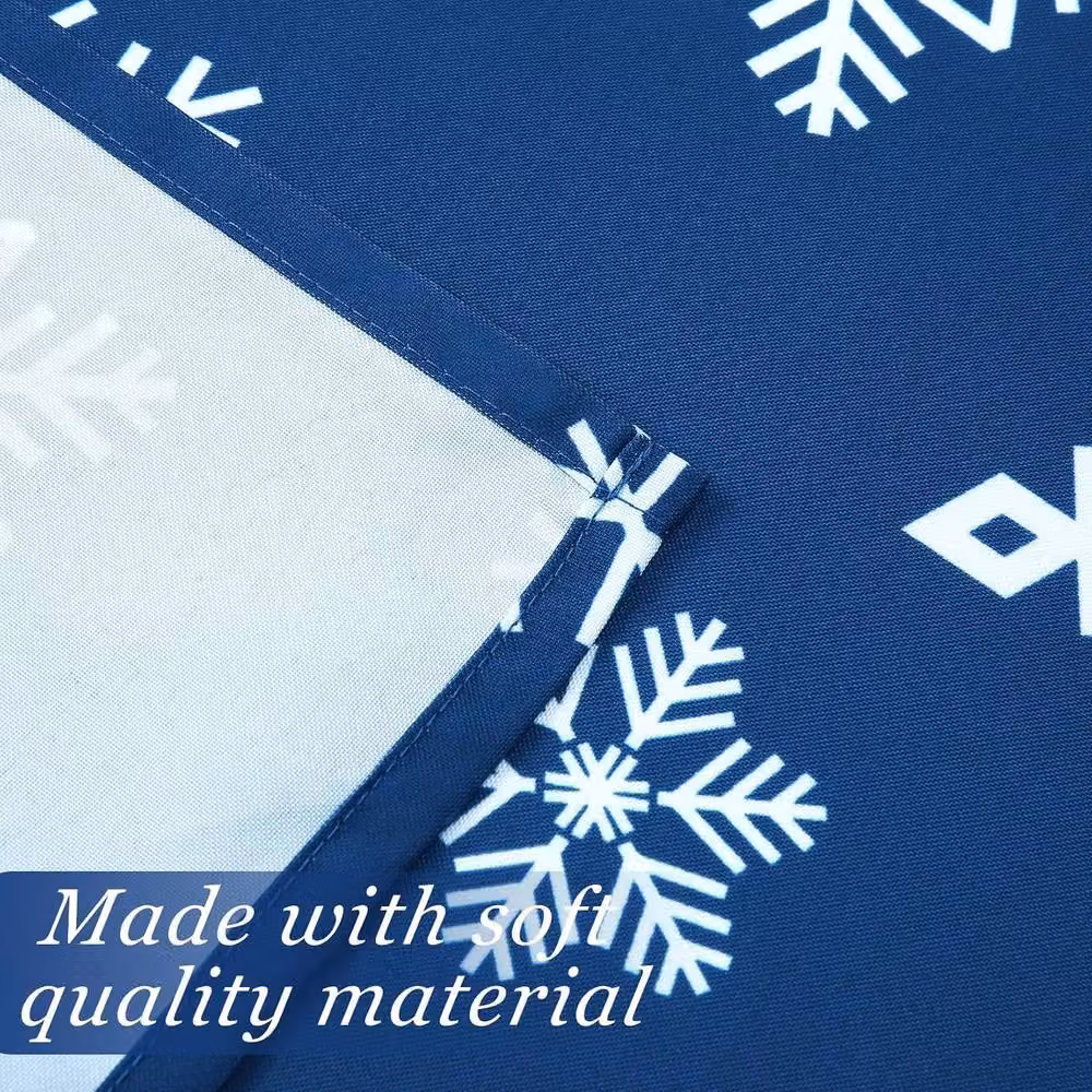 London Boutique Blue Snowflake Design Christmas Tablecloth in Washable Polyester – 2