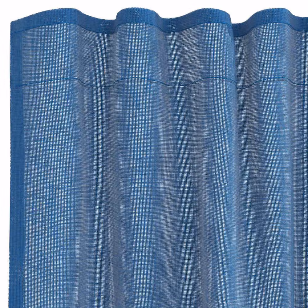 Berkfield Home Royal Blue Transparent Voile Curtains with Rod Pockets, 2 Pack, W: 140 cm, H: 260 cm – 4
