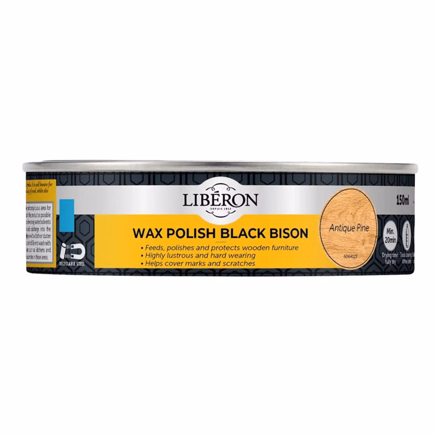 Liberon Black Bison Wax Paste for Antique Pine, Brown, 150ml – 2