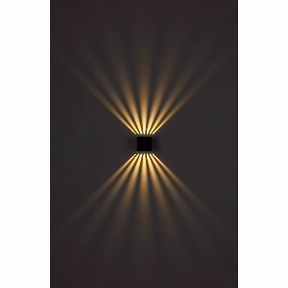 Globo Lighting Modern Up Down LED Outdoor Wall Lamp in Anthracite with Transparent Glass Shade IP54 – 7