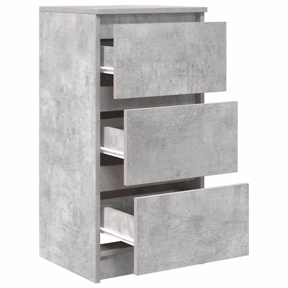 Berkfield Home Sideboard in Concrete Grey, W/D/H: 37.5 x 35 x 76 cm – 2