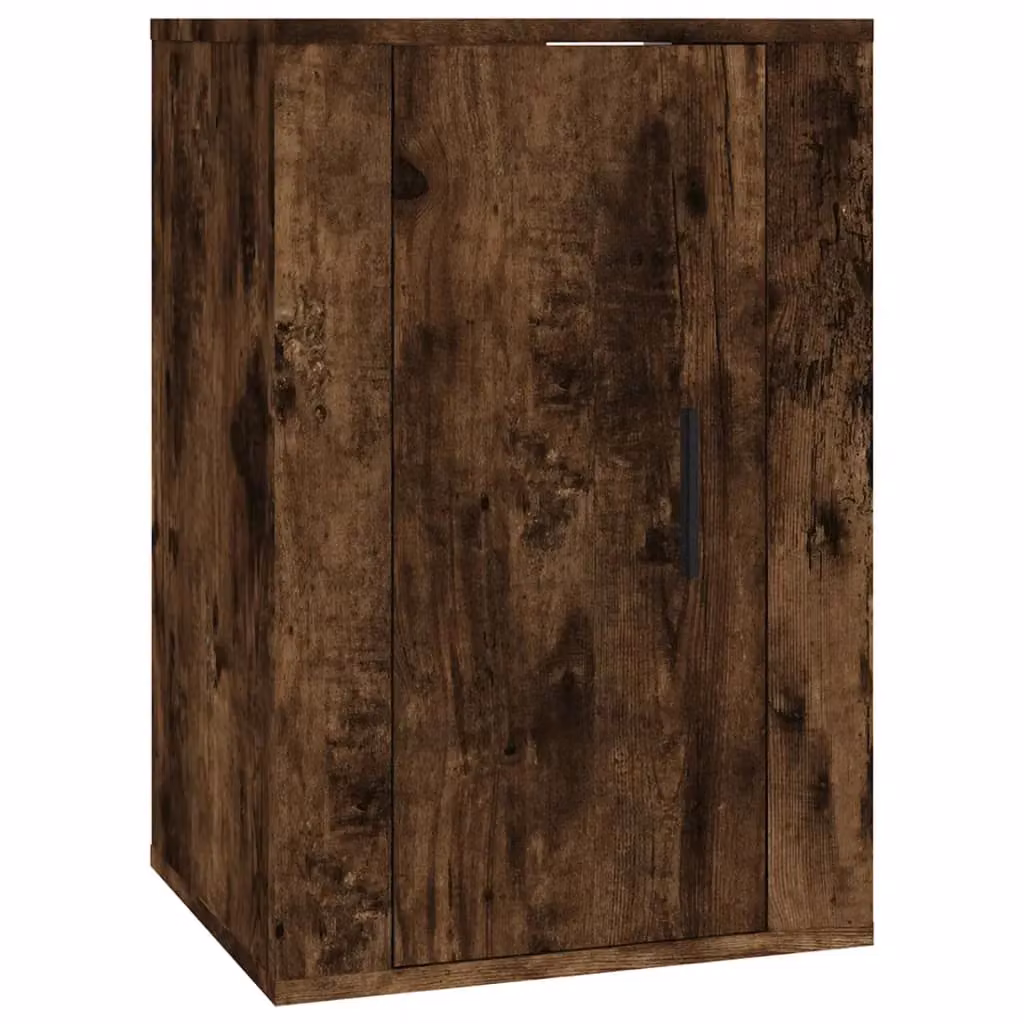 Berkfield Home Set of 2 Wall Mounted TV Cabinets in Smoked Oak Brown, W: 40 cm, D: 34.5 cm, H: 60 cm – 5