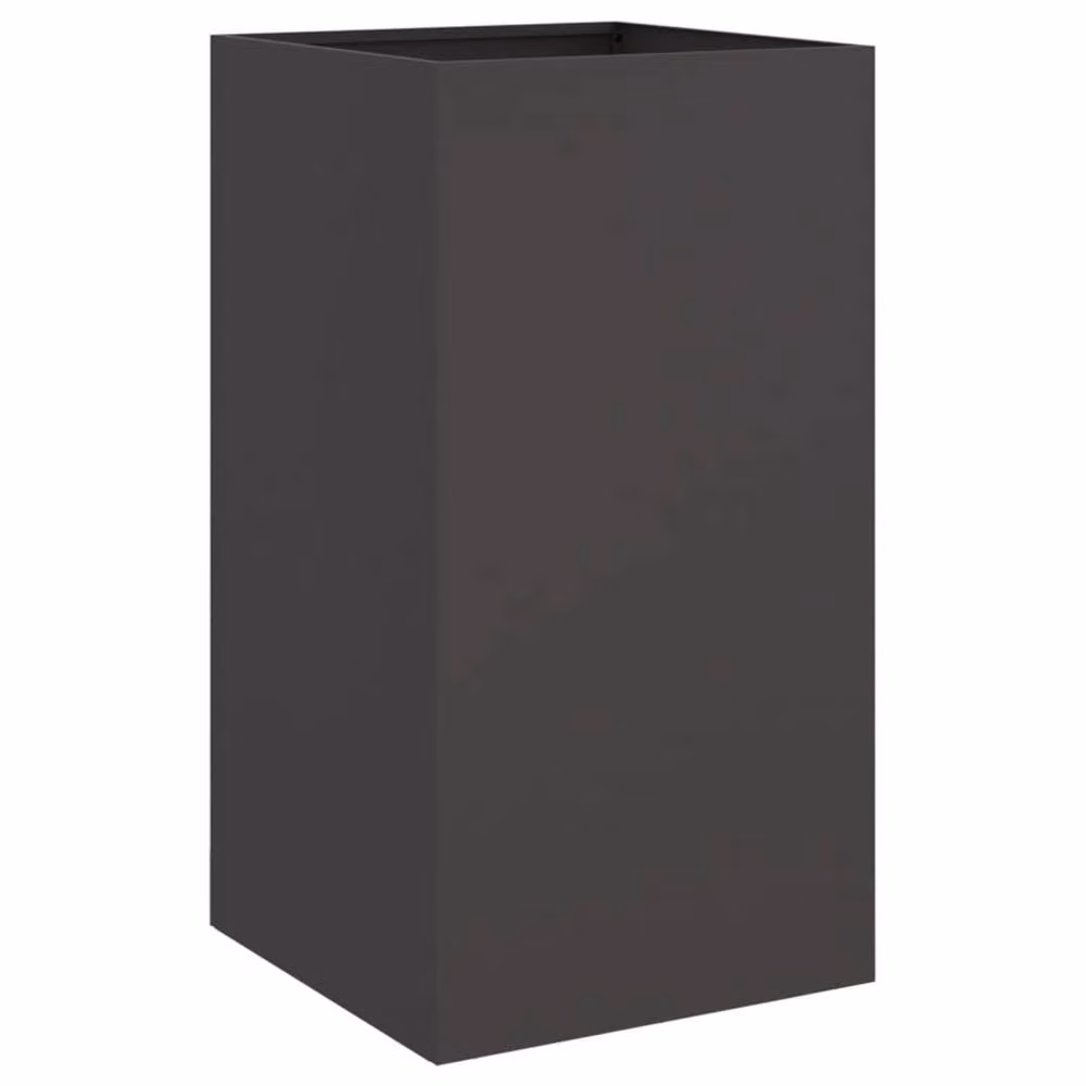 Berkfield Home Steel Planter Tub, Black, W: 38 cm, D: 42 cm, H: 75 cm – 2