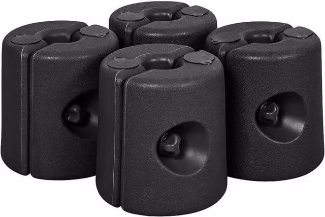 NESTLUNE Set of 4 Gazebo Leg Pole Anchor Tent Weights in Black, H 100 cm x W 15 cm x D 15 cm