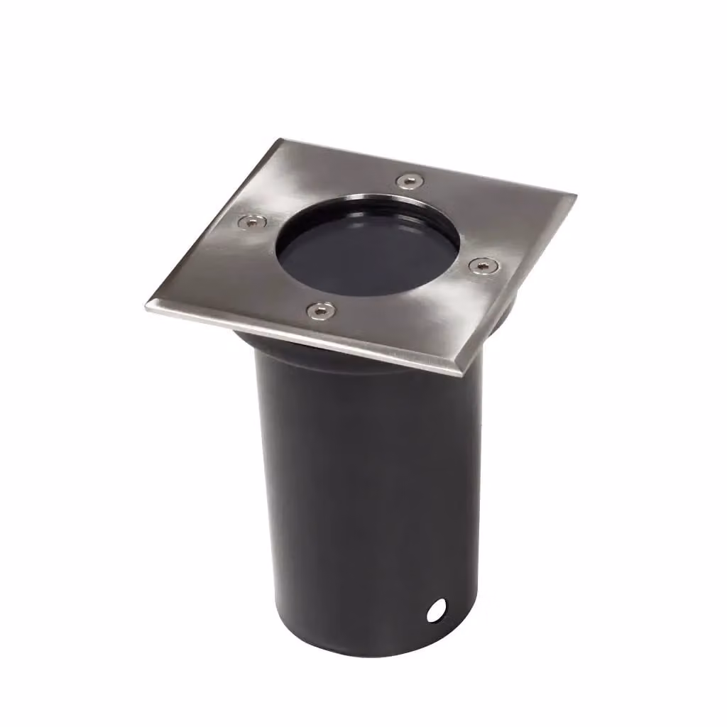 Berkfield Home 12 Piece Square Outdoor Recessed Ground Lights in Silver with Warm White LED – 3