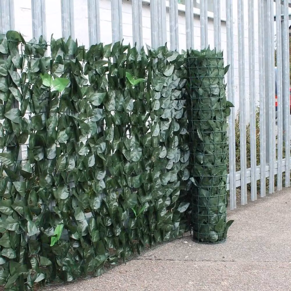 EONLION Green Artificial Hedge Roll with Ivy Leaves, W: 100 cm – 4