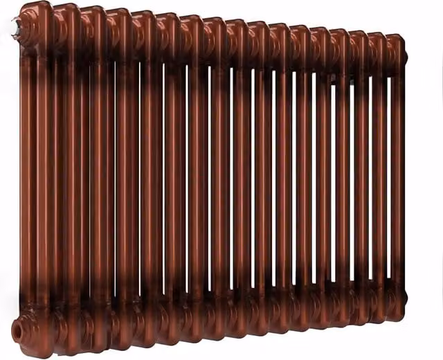 Lux Heat Horizontal 2 Column Steel Radiator in Bronze or Brown, W: 78.5 cm, H: 50.0 cm