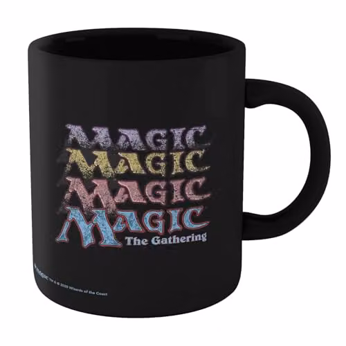 Zavvi Magic: The Gathering Logo Multiply Ceramic Mug in Black and Multicolour – 1
