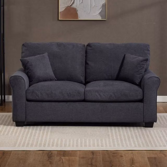Artemis Home Lewiston 3 Seater Fabric Pull Out Sofabed in Grey – 1