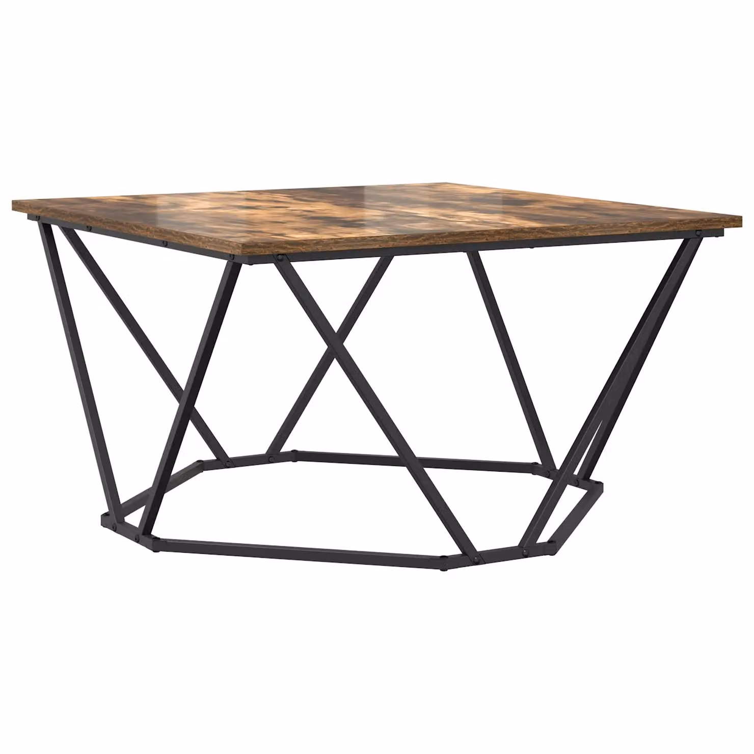 Berkfield Home Smoked Oak Wood Square Coffee Table in Brown – 2