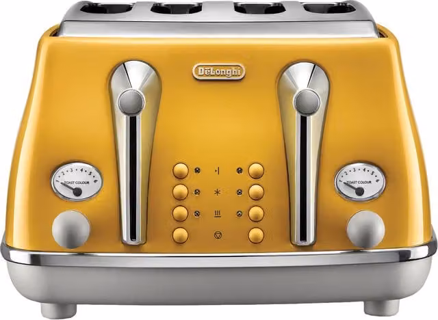 De'Longhi Icona Capitals 4 Slice Toaster - New York Yellow