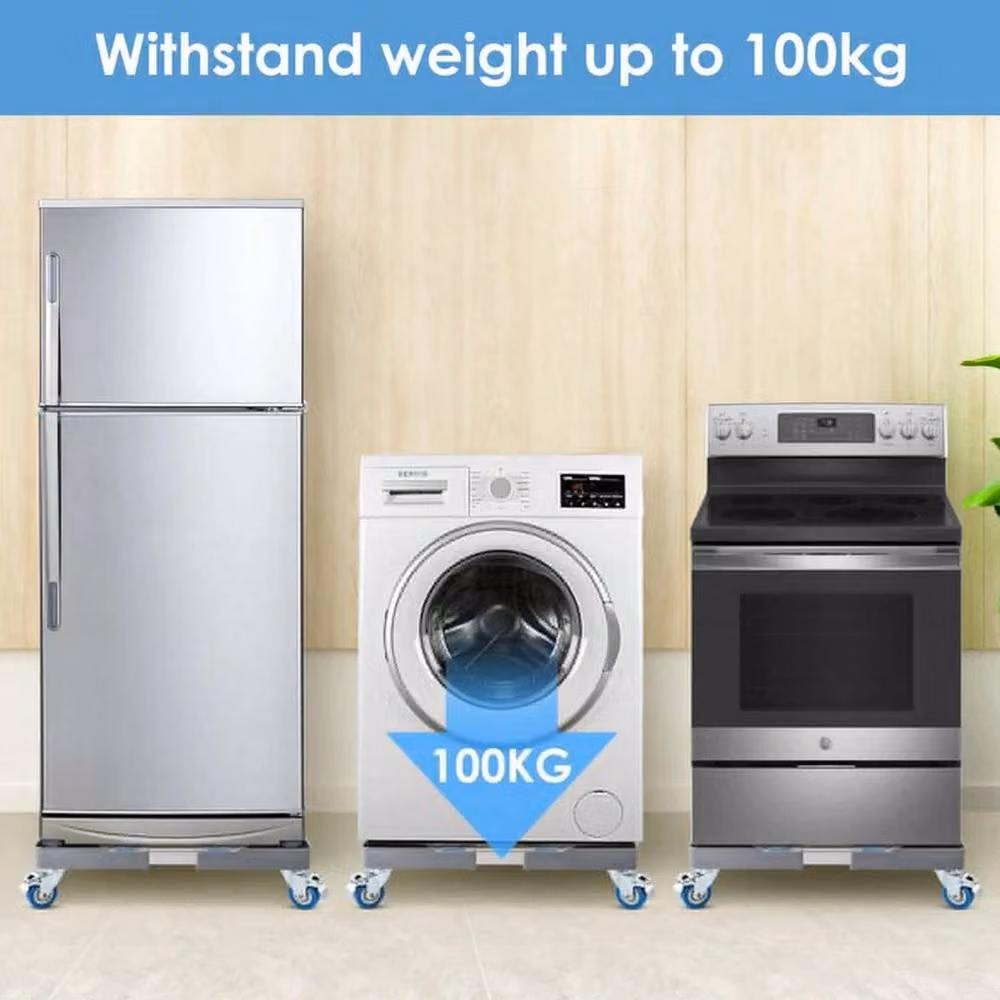 FLAVORA Washing Machine and Fridge Stand Trolley in Grey – 2