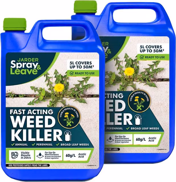 Jarder Fast Acting Weed Killer, 5L (Pack of 2)