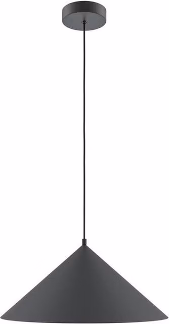Netlighting Basic Cone Modern Dome Pendant Ceiling Light, Black, Diameter: 35 cm, E27