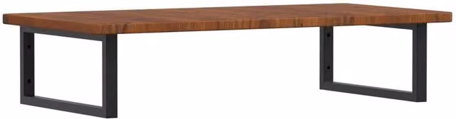 Berkfield Home Wall Mounted Basin Shelf in Brown Oak and Steel – 1