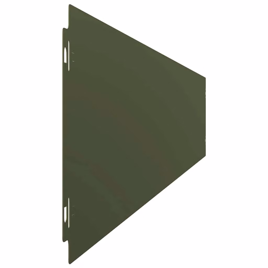 Berkfield Home Lawn Edgings, 50 Pieces, Olive Green and Black, Cold-rolled Steel, 15 x 103 cm – 3