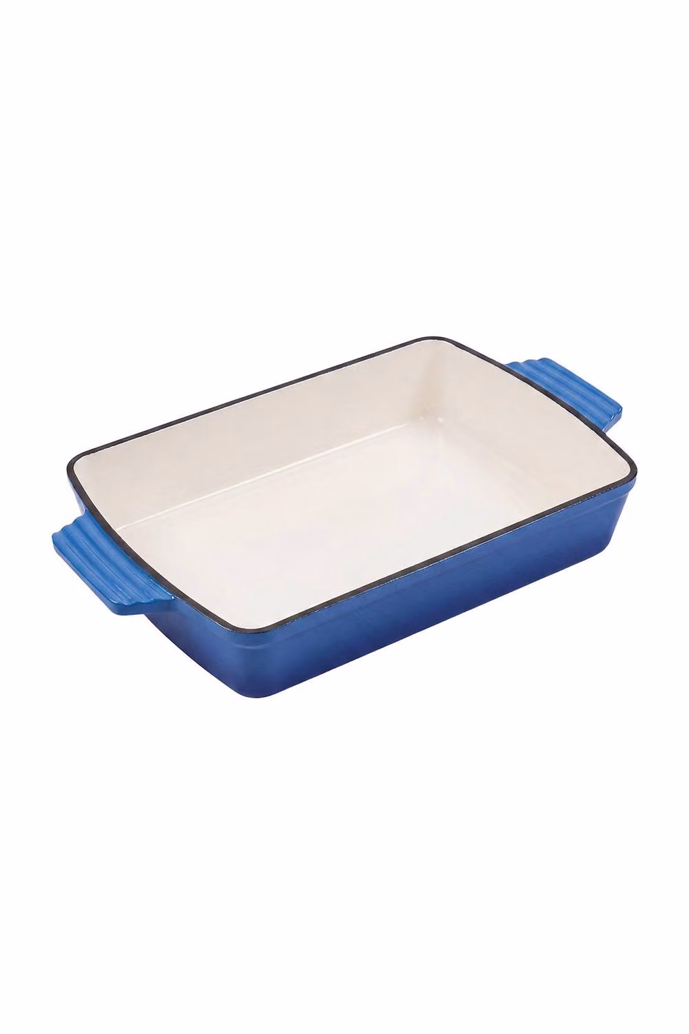 Living and Home 3L Enamelled Cast Iron Roasting Pan in Blue – 3