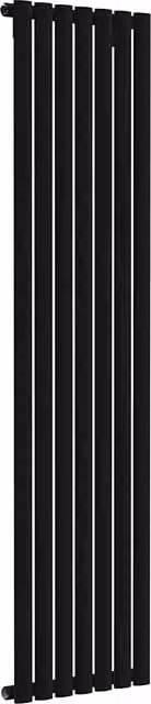 Lux Heat Black Oval Vertical Single Panel Designer Radiator H 160 cm x W 42 cm – 1