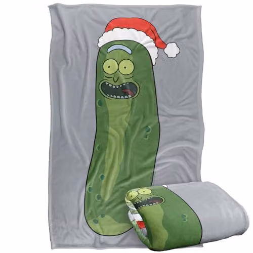 LOGOVISION Rick and Morty Merry Rickmas Christmas Super Soft Fleece Throw Blanket, W/D/H: 91 x 147 cm – 1
