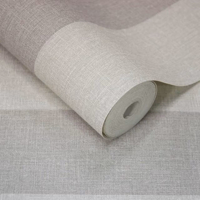 Grandeco Stratus Plain Grey Scrubbable Wallpaper Roll