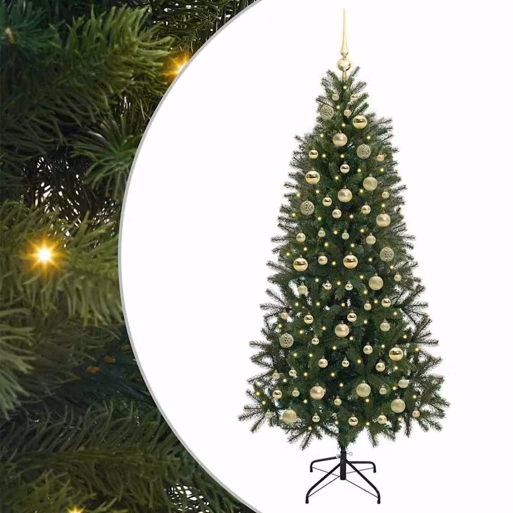 Berkfield Home Artificial Green Christmas Tree with 300 LEDs, Height: 180 cm – 2