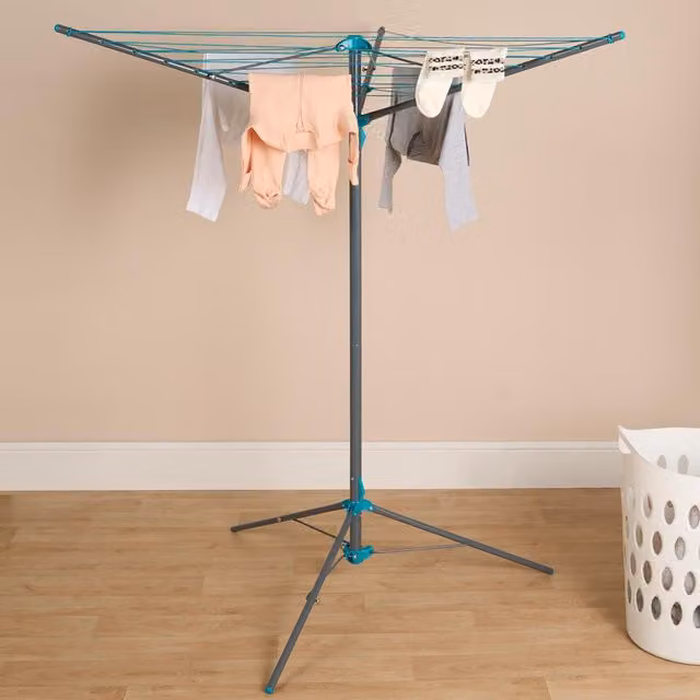 OHS 3 Arm Rotary Tripod Airer in Silver Steel