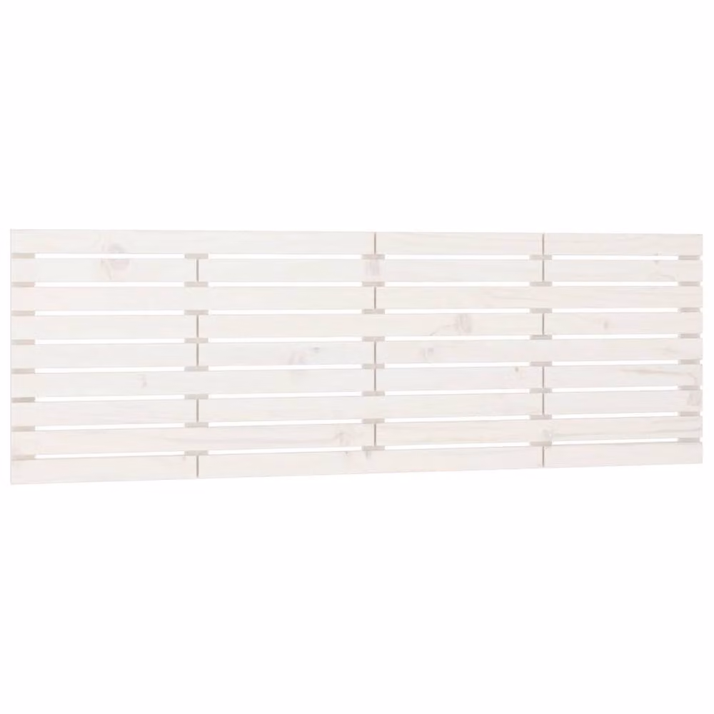 Berkfield Home White Solid Wood Pine Wall Headboard, W: 166 cm, D: 3 cm, H: 63 cm – 2