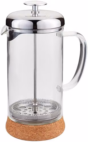 Judge Classic 8 Cup Cafetiere Coffee Maker, 1L, Silver and Transparent