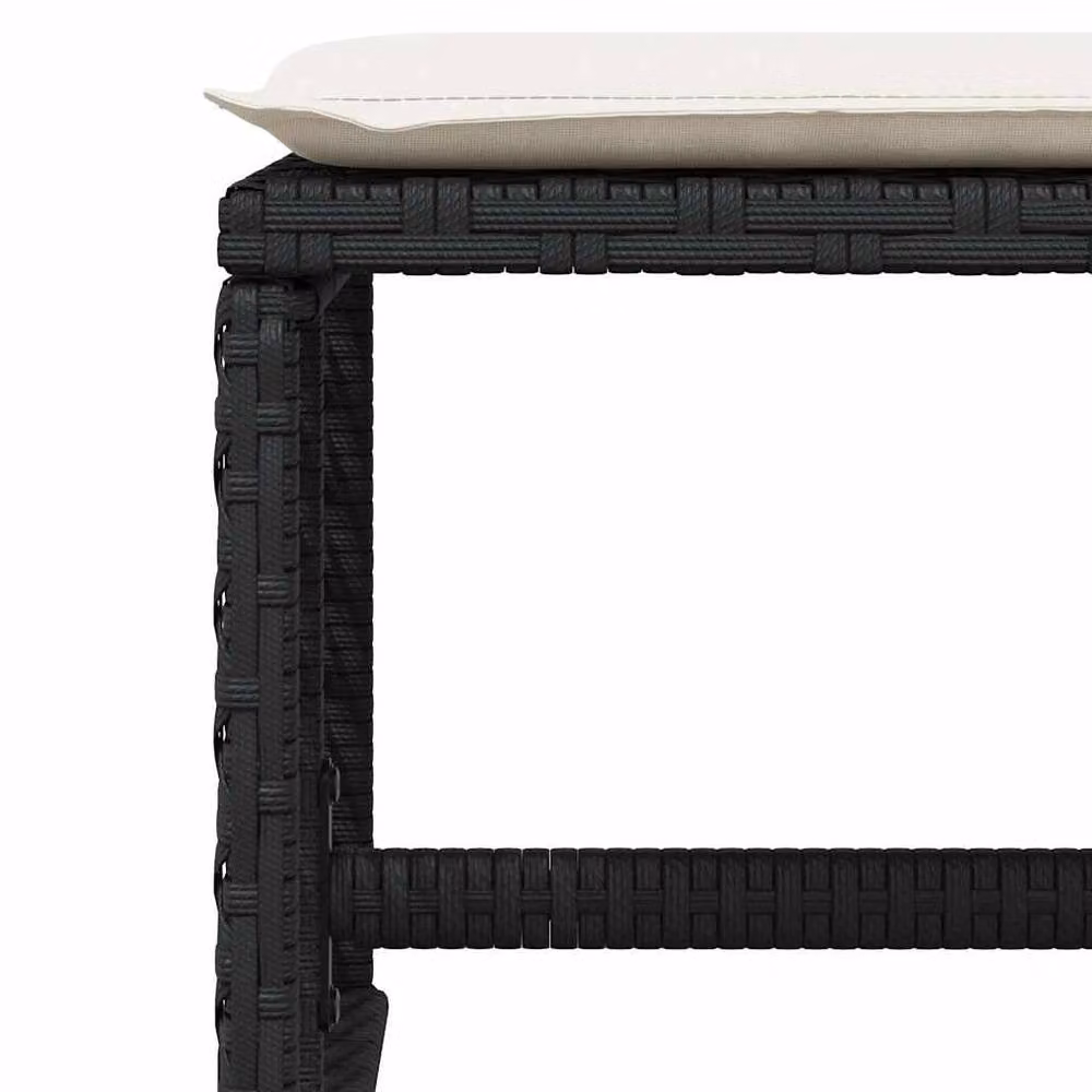 Berkfield Home 15 Piece Black Poly Rattan Garden Dining Set with Cushions – 4