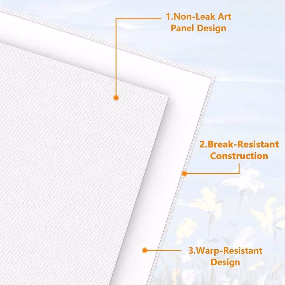 NESTLUNE 10-Pack White Cotton Canvas Boards for Artists – 1